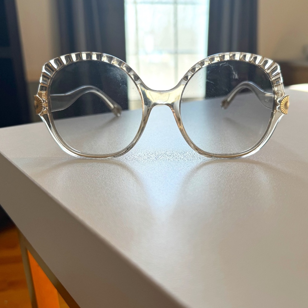 Chloe Scalloped Edge Lightly Tinted Sunglasses